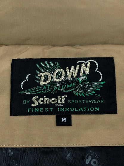 【中古品】【メンズ】 SCHOTT ショット 2TONE DOWN PARKA 3122069 2トーン ダウン パーカー ダウンジャケット アウター 145-261020-ty-08-tagh サイズ：M カラー：TAN 万代Net店