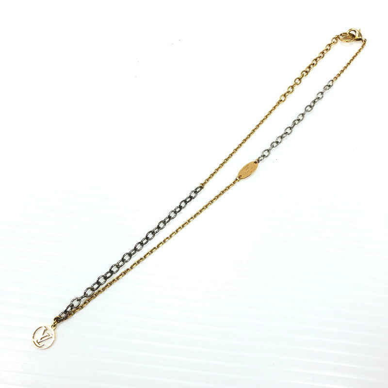 【中古品】【レディース】 LOUIS VUITTON ルイ・ヴィトン LOGOMANIA NECKLACE M68074 ロゴマニア ネックレス アクセサリー 179-261028-rt-01-tagh カラー：ゴールド/シルバー 万代Net店