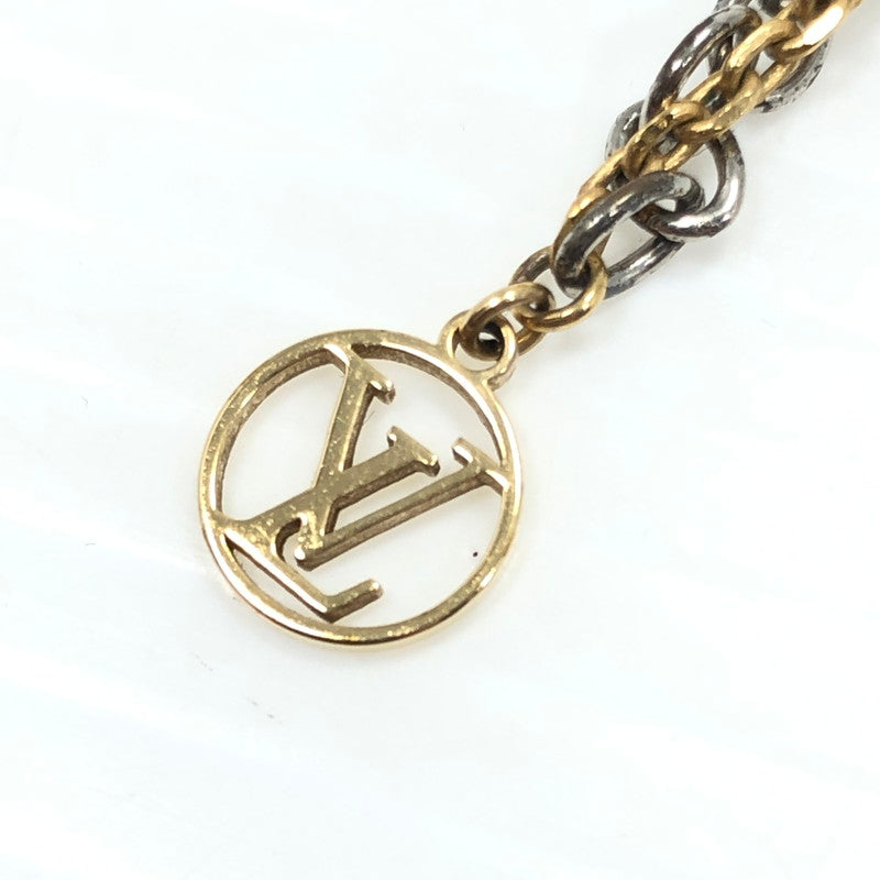 【中古品】【レディース】 LOUIS VUITTON ルイ・ヴィトン LOGOMANIA NECKLACE M68074 ロゴマニア ネックレス アクセサリー 179-261028-rt-01-tagh カラー：ゴールド/シルバー 万代Net店