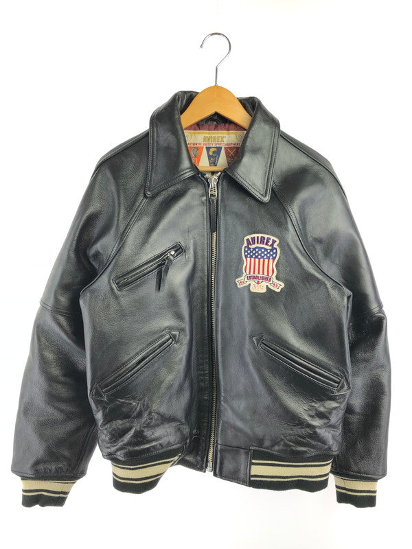 【中古品】【メンズ】 AVIREX アヴィレックス SIGNATURE VARSITY JACKET 6151076 シグネチャー バーシティー ジャケット アウター 145-261020-ty-03-tagh サイズ：M カラー：ブラック 万代Net店