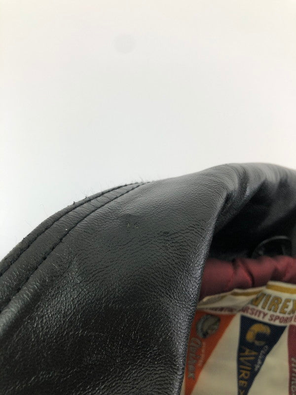 【中古品】【メンズ】 AVIREX アヴィレックス SIGNATURE VARSITY JACKET 6151076 シグネチャー バーシティー ジャケット アウター 145-261020-ty-03-tagh サイズ：M カラー：ブラック 万代Net店