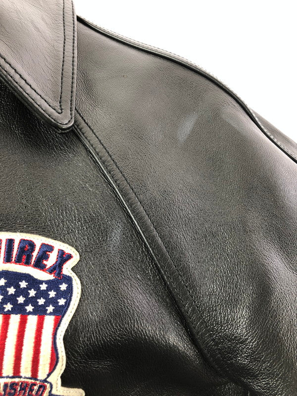 【中古品】【メンズ】 AVIREX アヴィレックス SIGNATURE VARSITY JACKET 6151076 シグネチャー バーシティー ジャケット アウター 145-261020-ty-03-tagh サイズ：M カラー：ブラック 万代Net店