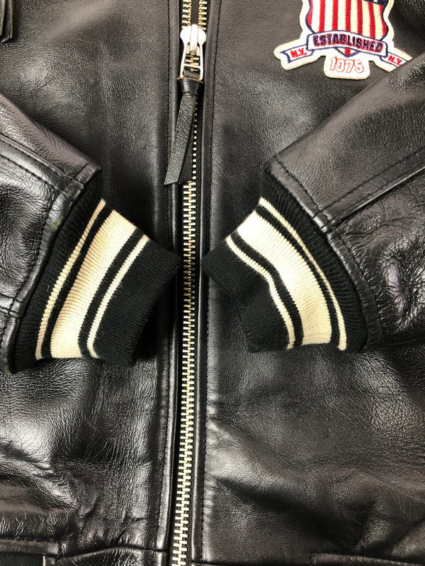 【中古品】【メンズ】 AVIREX アヴィレックス SIGNATURE VARSITY JACKET 6151076 シグネチャー バーシティー ジャケット アウター 145-261020-ty-03-tagh サイズ：M カラー：ブラック 万代Net店