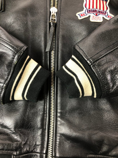 【中古品】【メンズ】 AVIREX アヴィレックス SIGNATURE VARSITY JACKET 6151076 シグネチャー バーシティー ジャケット アウター 145-261020-ty-03-tagh サイズ：M カラー：ブラック 万代Net店