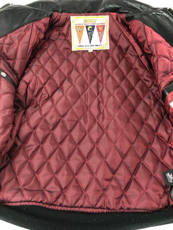 【中古品】【メンズ】 AVIREX アヴィレックス SIGNATURE VARSITY JACKET 6151076 シグネチャー バーシティー ジャケット アウター 145-261020-ty-03-tagh サイズ：M カラー：ブラック 万代Net店