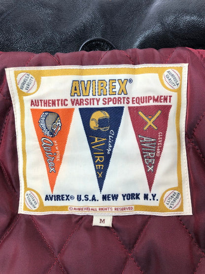 【中古品】【メンズ】 AVIREX アヴィレックス SIGNATURE VARSITY JACKET 6151076 シグネチャー バーシティー ジャケット アウター 145-261020-ty-03-tagh サイズ：M カラー：ブラック 万代Net店