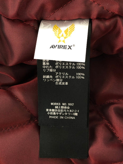 【中古品】【メンズ】 AVIREX アヴィレックス SIGNATURE VARSITY JACKET 6151076 シグネチャー バーシティー ジャケット アウター 145-261020-ty-03-tagh サイズ：M カラー：ブラック 万代Net店