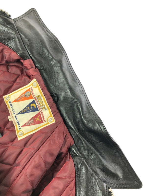 【中古品】【メンズ】 AVIREX アヴィレックス SIGNATURE VARSITY JACKET 6151076 シグネチャー バーシティー ジャケット アウター 145-261020-ty-03-tagh サイズ：M カラー：ブラック 万代Net店