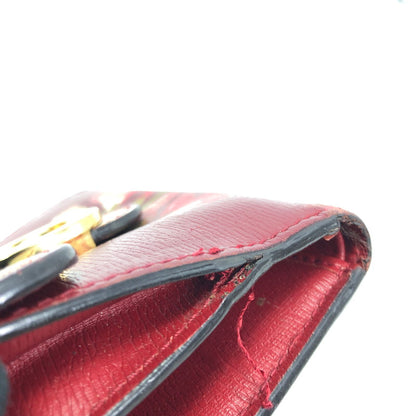 【現状渡し品】【レディース】 GUCCI グッチ BLOOMS INTERLOCKING G FLOWER 369676-2184 ブルームス インターロッキングG フラワー 二つ折り財布 181-261028-rt-05-tagh カラー：レッド 万代Net店