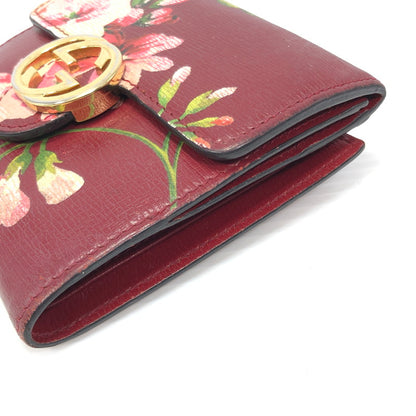 【現状渡し品】【レディース】 GUCCI グッチ BLOOMS INTERLOCKING G FLOWER 369676-2184 ブルームス インターロッキングG フラワー 二つ折り財布 181-261028-rt-05-tagh カラー：レッド 万代Net店