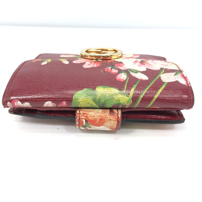 【現状渡し品】【レディース】 GUCCI グッチ BLOOMS INTERLOCKING G FLOWER 369676-2184 ブルームス インターロッキングG フラワー 二つ折り財布 181-261028-rt-05-tagh カラー：レッド 万代Net店