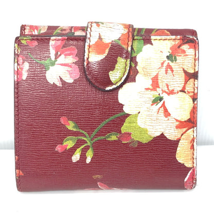 【現状渡し品】【レディース】 GUCCI グッチ BLOOMS INTERLOCKING G FLOWER 369676-2184 ブルームス インターロッキングG フラワー 二つ折り財布 181-261028-rt-05-tagh カラー：レッド 万代Net店