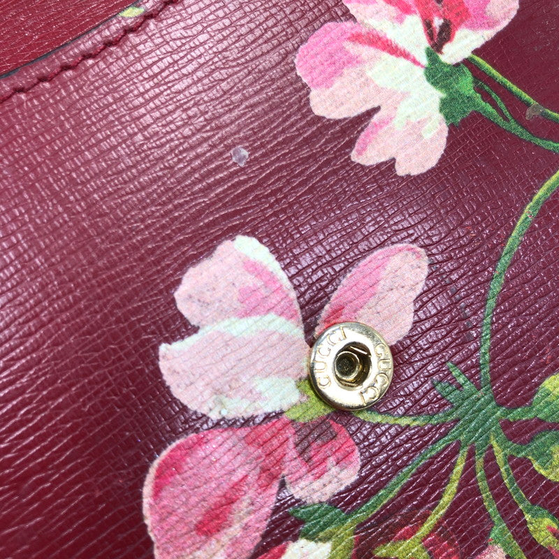【現状渡し品】【レディース】 GUCCI グッチ BLOOMS INTERLOCKING G FLOWER 369676-2184 ブルームス インターロッキングG フラワー 二つ折り財布 181-261028-rt-05-tagh カラー：レッド 万代Net店