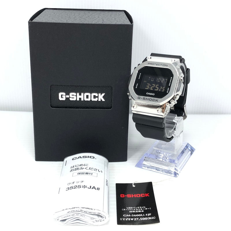 【中古品】【メンズ】 G-SHOCK ジーショック 5600SERIES GM-5600U-1JF DIGITAL QUARTZ WATCH デジタル クォーツ 腕時計 196-261030-rt-19-tagh カラー：シルバー/ブラック 万代Net店