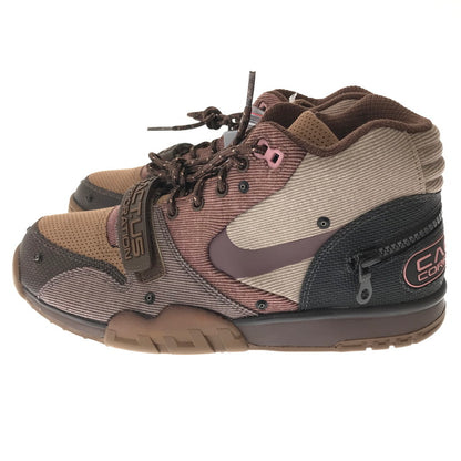 【中古美品】【メンズ】 TRAVIS SCOTT×NIKE トラヴィススコット×ナイキ AIR TRAINER 1 SP DR7515-200 エアトレーナー1 SP スニーカー 靴 160-261027-ty-01-tagh サイズ：27.5cm/US9.5 カラー：ARCHAEO BROWN/RUST PINK 万代Net店