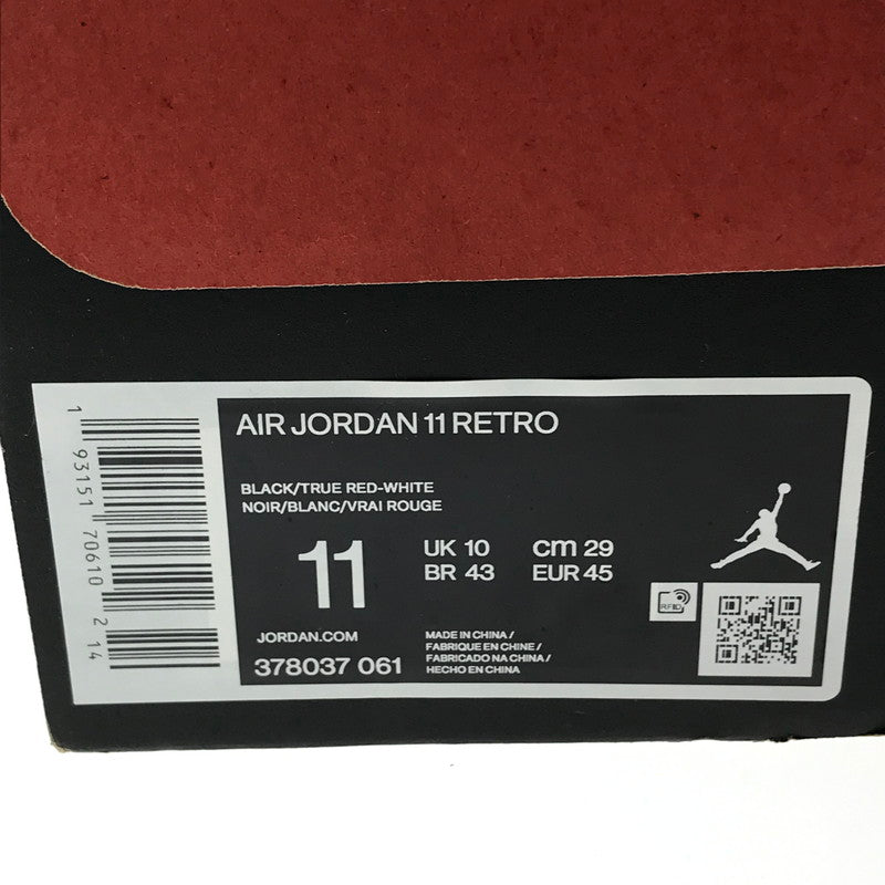 【中古品】【メンズ】 NIKE ナイキ 378037-061 AIR JORDAN 11 RETRO エア ジョーダン 11 レトロ スニーカー 靴 160-261027-ty-07-tagh サイズ：29cm/US11 カラー：BLACK/RED 万代Net店