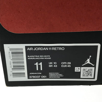 【中古品】【メンズ】 NIKE ナイキ 378037-061 AIR JORDAN 11 RETRO エア ジョーダン 11 レトロ スニーカー 靴 160-261027-ty-07-tagh サイズ：29cm/US11 カラー：BLACK/RED 万代Net店