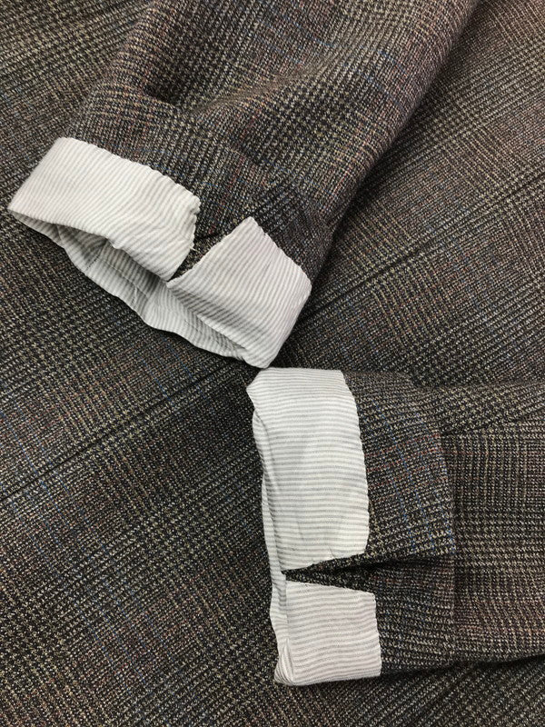 【中古品】【メンズ】 DRIES VAN NOTEN ドリスヴァンノッテン REID＆TAYLOR 2B WOOL GLEN CHECK TAILORED JACKET テーラードジャケット ライトアウター 141-261029-rt-04-tagh サイズ：54 カラー：ブラウン 万代Net店