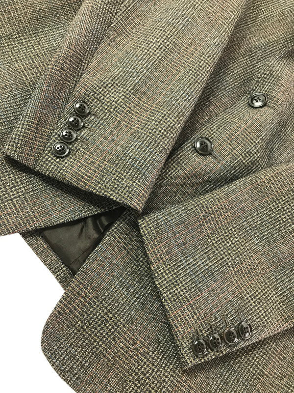 【中古品】【メンズ】 DRIES VAN NOTEN ドリスヴァンノッテン REID＆TAYLOR 2B WOOL GLEN CHECK TAILORED JACKET テーラードジャケット ライトアウター 141-261029-rt-04-tagh サイズ：54 カラー：ブラウン 万代Net店