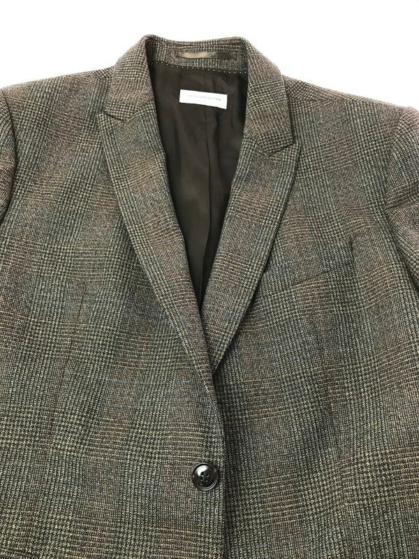【中古品】【メンズ】 DRIES VAN NOTEN ドリスヴァンノッテン REID＆TAYLOR 2B WOOL GLEN CHECK TAILORED JACKET テーラードジャケット ライトアウター 141-261029-rt-04-tagh サイズ：54 カラー：ブラウン 万代Net店