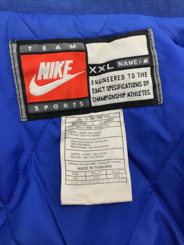 【現状渡し品】【メンズ】 NIKE TEAM ナイキ チーム 00's BIG NYLON PADDING JACKET 2000年代 ビッグ ナイロン 中綿 ジャケット アウター 146-261029-rt-01-tagh サイズ：XXL カラー：ブルー 万代Net店