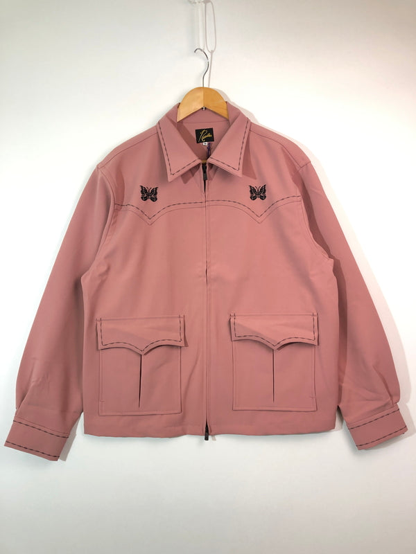 【中古品】【メンズ】 NEEDLES ニードルス 23SS WESTERN SPORTS JACKET MR199 ウエスタンスポーツジャケット ライトアウター ブルゾン 140-260615-kk-04-hon サイズ：M カラー：PINK 万代Net店