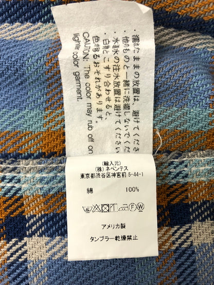 【中古品】【メンズ】 ENGINEERED GARMENTS エンジニアードガーメンツ 23AW WORK SHIRT BLUE COTTON HEAVY TWILL PLAID ヘビーコットンツイル チェック ワークシャツ 長袖 トップス 140-260615-kk-01-hon サイズ：XS カラー：BLUE 万代Net店
