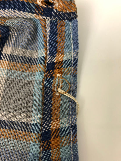 【中古品】【メンズ】 ENGINEERED GARMENTS エンジニアードガーメンツ 23AW WORK SHIRT BLUE COTTON HEAVY TWILL PLAID ヘビーコットンツイル チェック ワークシャツ 長袖 トップス 140-260615-kk-01-hon サイズ：XS カラー：BLUE 万代Net店