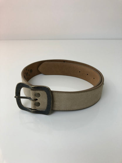 【中古品】【メンズ】 NEEDLES ニードルス SQUARE STUDS BELT-SUEDE LEATHER スクエア スタッズベルト スエードレザー 服飾雑貨 アクセサリー 205-260615-kk-12-hon カラー：TAUPE 万代Net店