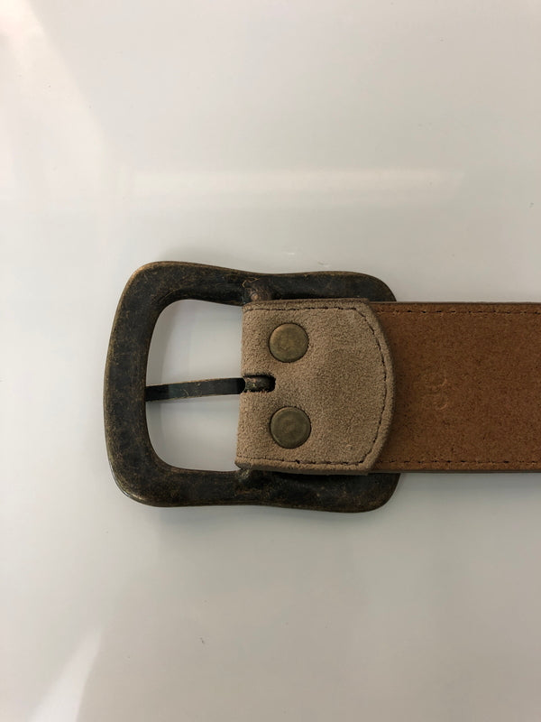 【中古品】【メンズ】 NEEDLES ニードルス SQUARE STUDS BELT-SUEDE LEATHER スクエア スタッズベルト スエードレザー 服飾雑貨 アクセサリー 205-260615-kk-12-hon カラー：TAUPE 万代Net店