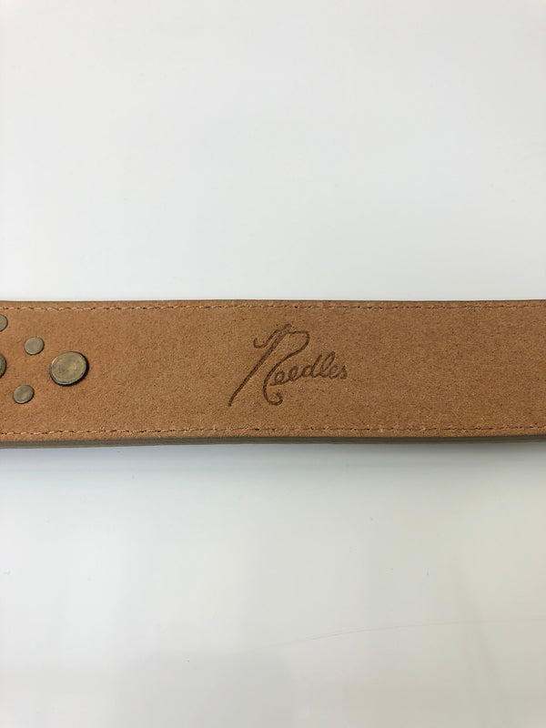 【中古品】【メンズ】 NEEDLES ニードルス SQUARE STUDS BELT-SUEDE LEATHER スクエア スタッズベルト スエードレザー 服飾雑貨 アクセサリー 205-260615-kk-12-hon カラー：TAUPE 万代Net店