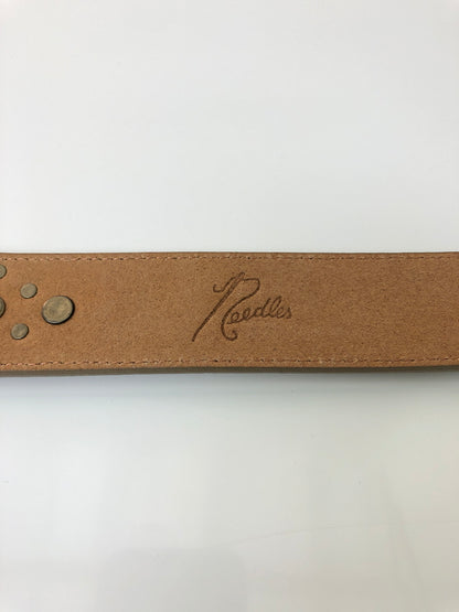 【中古品】【メンズ】 NEEDLES ニードルス SQUARE STUDS BELT-SUEDE LEATHER スクエア スタッズベルト スエードレザー 服飾雑貨 アクセサリー 205-260615-kk-12-hon カラー：TAUPE 万代Net店