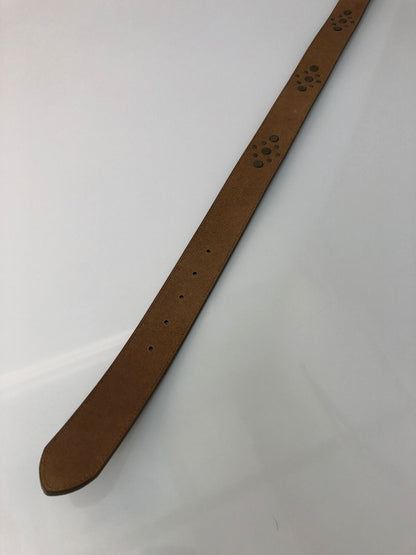 【中古品】【メンズ】 NEEDLES ニードルス SQUARE STUDS BELT-SUEDE LEATHER スクエア スタッズベルト スエードレザー 服飾雑貨 アクセサリー 205-260615-kk-12-hon カラー：TAUPE 万代Net店