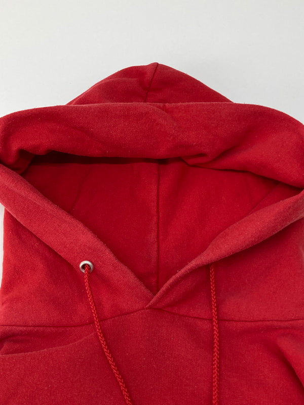 【中古品】【メンズ】 EXAMPLE エグザンプル × Champion チャンピオン 別注 コラボ BLESS PULLOVER HOODIE ブレス プルオーバーフーディー トップス パーカー 178-260725-kk-01-hon サイズ：XL カラー：レッド 万代Net店