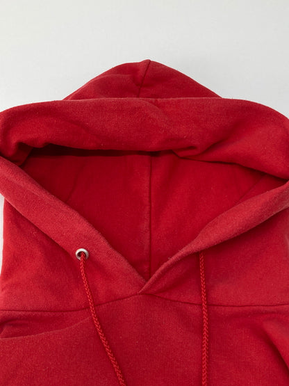 【中古品】【メンズ】 EXAMPLE エグザンプル × Champion チャンピオン 別注 コラボ BLESS PULLOVER HOODIE ブレス プルオーバーフーディー トップス パーカー 178-260725-kk-01-hon サイズ：XL カラー：レッド 万代Net店