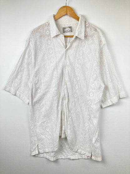 【中古品】【メンズ】 FREAK'S STORE フリークス ストア LACE OPEN COLLAR S/S SHIRT 1006248901511 レース オープンカラー ショートスリーブシャツ 半袖 トップス 178-260725-kk-02-hon カラー：ホワイト 万代Net店