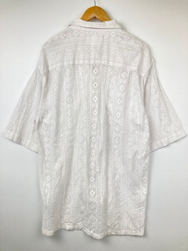 【中古品】【メンズ】 FREAK'S STORE フリークス ストア LACE OPEN COLLAR S/S SHIRT 1006248901511 レース オープンカラー ショートスリーブシャツ 半袖 トップス 178-260725-kk-02-hon カラー：ホワイト 万代Net店