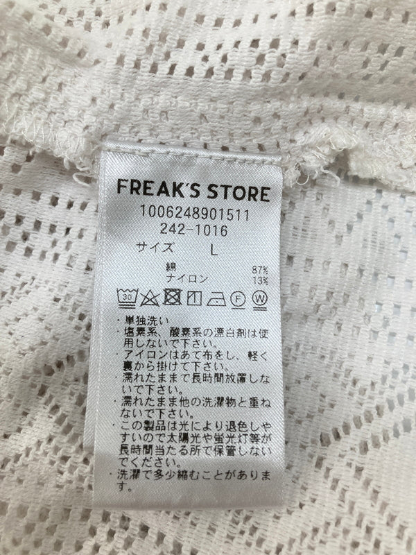 【中古品】【メンズ】 FREAK'S STORE フリークス ストア LACE OPEN COLLAR S/S SHIRT 1006248901511 レース オープンカラー ショートスリーブシャツ 半袖 トップス 178-260725-kk-02-hon カラー：ホワイト 万代Net店