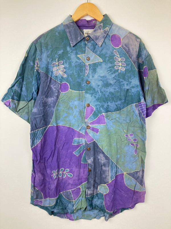 【中古品】【メンズ】 SWIFT ORIGINALS スウィフト オリジナルス S/S RAYON SHIRT VINTAGE ショートスリーブ レーヨンシャツ 半袖 トップス ヴィンテージ 178-260725-kk-03-hon サイズ：S カラー：パープル 万代Net店