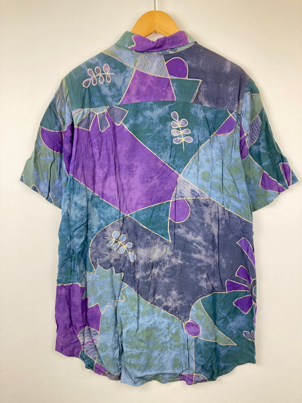 【中古品】【メンズ】 SWIFT ORIGINALS スウィフト オリジナルス S/S RAYON SHIRT VINTAGE ショートスリーブ レーヨンシャツ 半袖 トップス ヴィンテージ 178-260725-kk-03-hon サイズ：S カラー：パープル 万代Net店