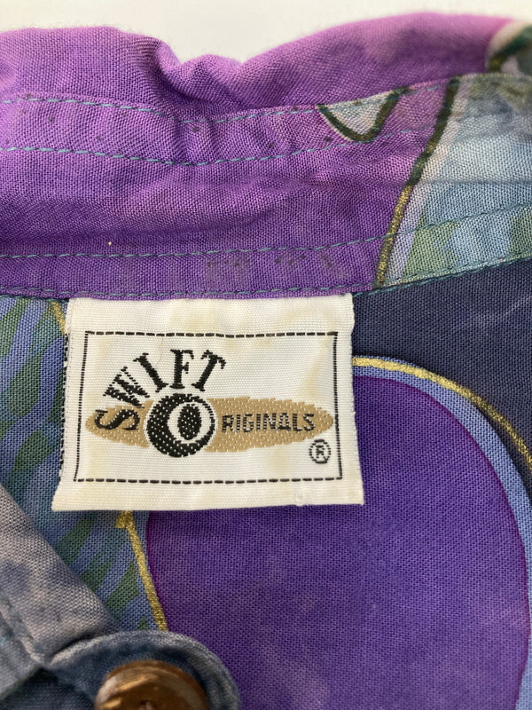 【中古品】【メンズ】 SWIFT ORIGINALS スウィフト オリジナルス S/S RAYON SHIRT VINTAGE ショートスリーブ レーヨンシャツ 半袖 トップス ヴィンテージ 178-260725-kk-03-hon サイズ：S カラー：パープル 万代Net店