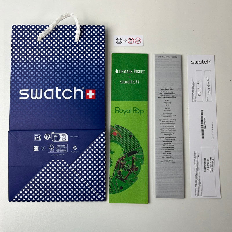【未使用品】【メンズ】 未使用 SWATCH × AUDEMARS PIGUET/ROYAL POP OTTO ROSSO スウォッチ オーデマピゲ ロイヤルポップ SSX03R100N ピンク ポケットウォッチ 懐中時計 付属有 195-260707-SS-02-ich 万代Net店