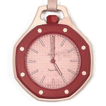 【未使用品】【メンズ】 未使用 SWATCH × AUDEMARS PIGUET/ROYAL POP OTTO ROSSO スウォッチ オーデマピゲ ロイヤルポップ SSX03R100N ピンク ポケットウォッチ 懐中時計 付属有 195-260707-SS-02-ich 万代Net店