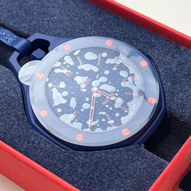 【未使用品】【メンズ】 未使用 SWATCH × AUDEMARS PIGUET/ROYAL POP ORENJI HACHI スウォッチ オーデマピゲ SSX03L103N ブルー×オレンジ ロイヤルポップ ポケットウォッチ 懐中時計 付属有 195-260707-SS-01-ich 万代Net店