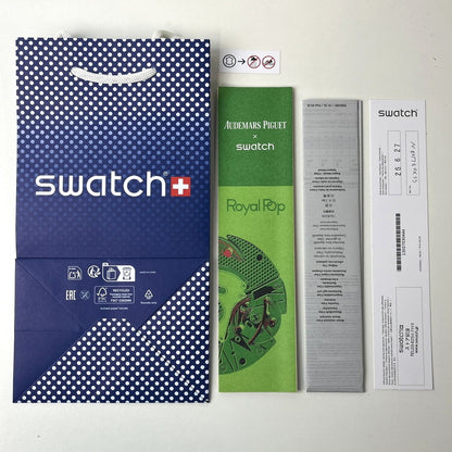【未使用品】【メンズ】 未使用 SWATCH × AUDEMARS PIGUET/ROYAL POP ORENJI HACHI スウォッチ オーデマピゲ SSX03L103N ブルー×オレンジ ロイヤルポップ ポケットウォッチ 懐中時計 付属有 195-260707-SS-01-ich 万代Net店