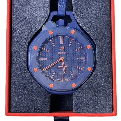 【未使用品】【メンズ】 未使用 SWATCH × AUDEMARS PIGUET/ROYAL POP ORENJI HACHI スウォッチ オーデマピゲ SSX03L103N ブルー×オレンジ ロイヤルポップ ポケットウォッチ 懐中時計 付属有 195-260707-SS-01-ich 万代Net店