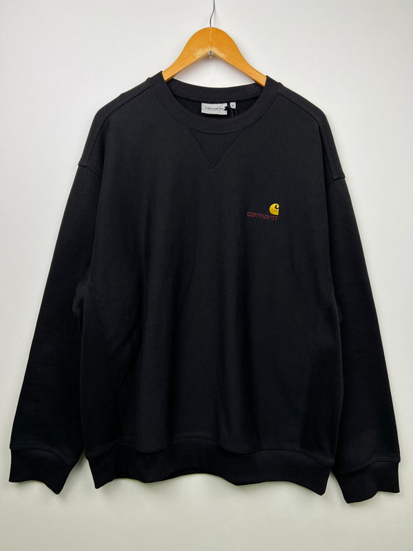 【中古美品】【メンズ】 Carhartt WIP カーハート ワークインプログレス AMERICAN SCRIPT SWEAT I025475 150-260710-kk-07-hon サイズ：XL カラー：ブラック 万代Net店
