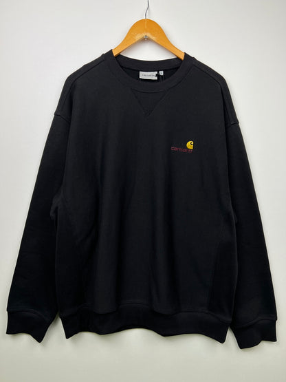 【中古美品】【メンズ】 Carhartt WIP カーハート ワークインプログレス AMERICAN SCRIPT SWEAT I025475 150-260710-kk-07-hon サイズ：XL カラー：ブラック 万代Net店