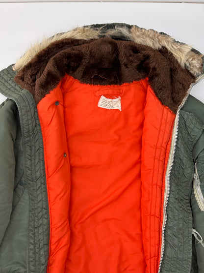 【ジャンク品】【メンズ】 U.S.AIR FORCE アメリカ空軍 N-3B FLIGHT JACKET MIL-J-6279H 2205-224-1356 VINTAGE 民間用フライトジャケット アウター ヴィンテージ 146-260710-kk-14-hon サイズ：L カラー：SAGE GREEN 万代Net店