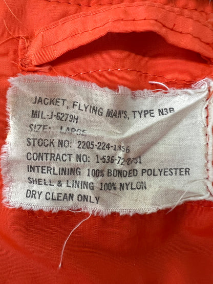 【ジャンク品】【メンズ】 U.S.AIR FORCE アメリカ空軍 N-3B FLIGHT JACKET MIL-J-6279H 2205-224-1356 VINTAGE 民間用フライトジャケット アウター ヴィンテージ 146-260710-kk-14-hon サイズ：L カラー：SAGE GREEN 万代Net店